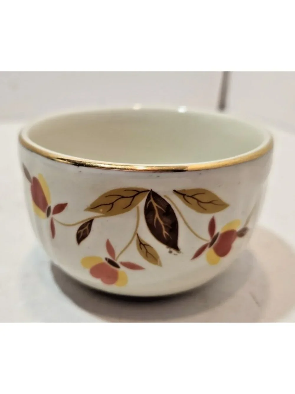 Vintage Hall Superior Jewel Tea Autumn Leaf Radiance Custard Cup Ramekin